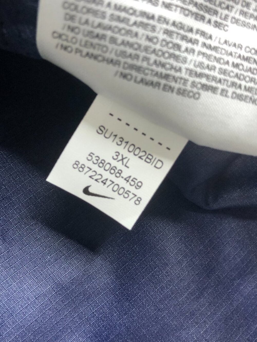 Nike Chicago Bears Jacket Men 3XL Blue Windbreaker 1/4 Zip Football Short Sleeve - Picture 8 of 14